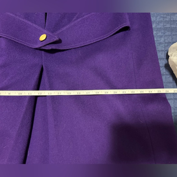 Vintage Portrait 100% Wool Purple Women's Coat - Picture 11 of 15